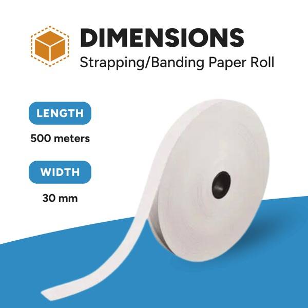 Strapping Banding Paper Roll - White - Hydery Supplies